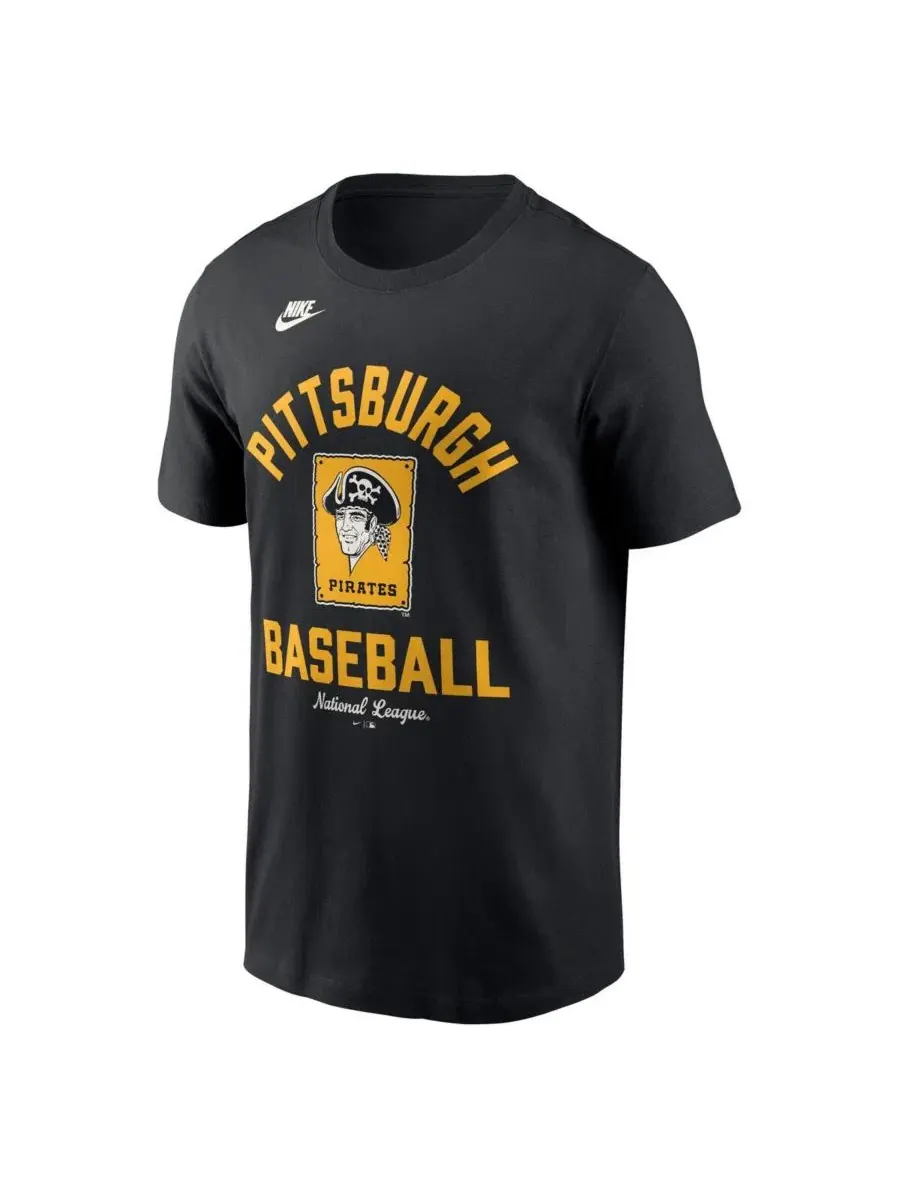 Футболка с принтом Pittsburgh Pirates Cooperstown Collection Nike — изображение 2 из 4, черный