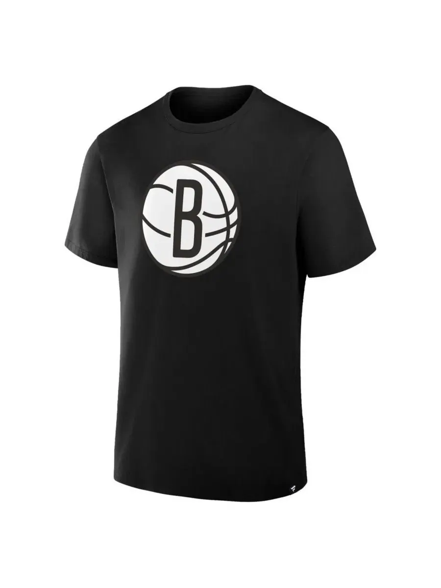 Футболка с принтом Brooklyn Nets Essential Legacy Fanatics — изображение 3 из 3, черный