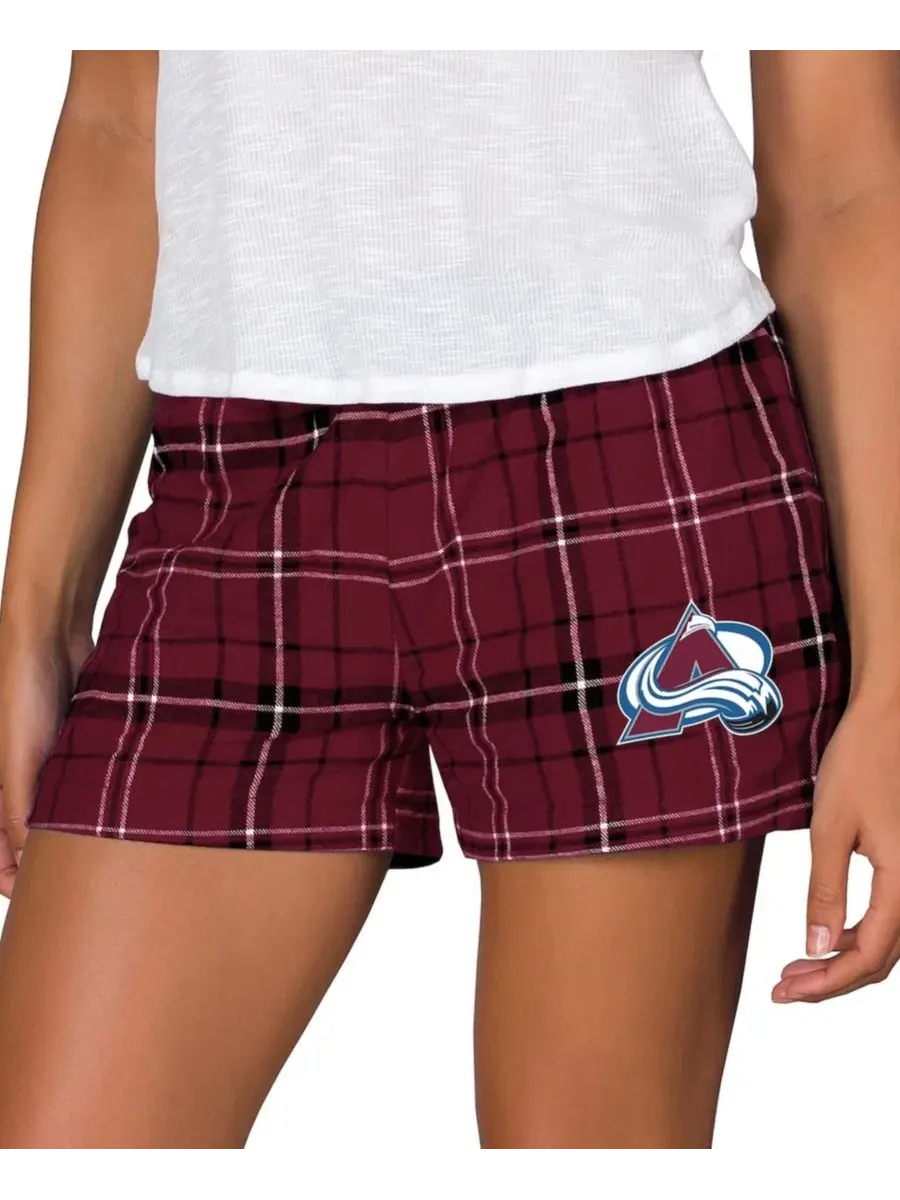 Шорты фланелевые с эластичным поясом Colorado Avalanche Concepts Sport — изображение 1 из 1, черный