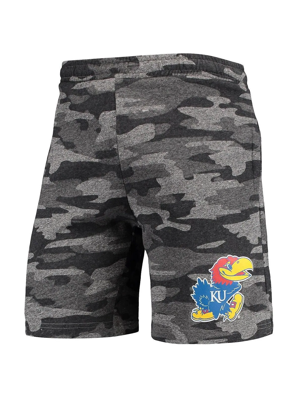 Мужские темно-серые шорты kansas jayhawks camo backup terry jam lounge shorts Concepts Sport — изображение 2 из 3