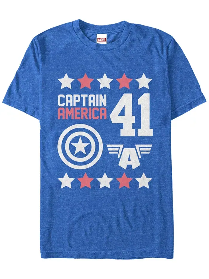 Футболка с коротким рукавом Marvel Men's Comic Collection с логотипом Captain America Fifth Sun — изображение 1 из 1