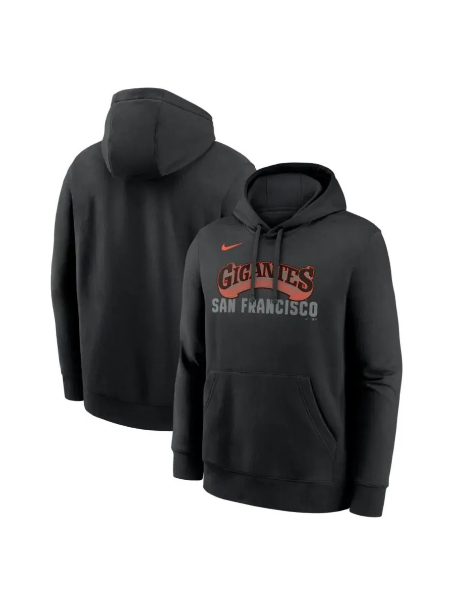 Худи с капюшоном San Francisco Giants Alternate Club Fleece Nike — изображение 1 из 3, черный