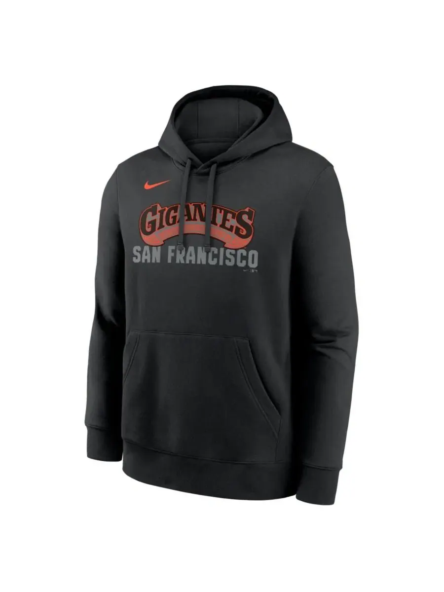 Худи с капюшоном San Francisco Giants Alternate Club Fleece Nike — изображение 2 из 3, черный