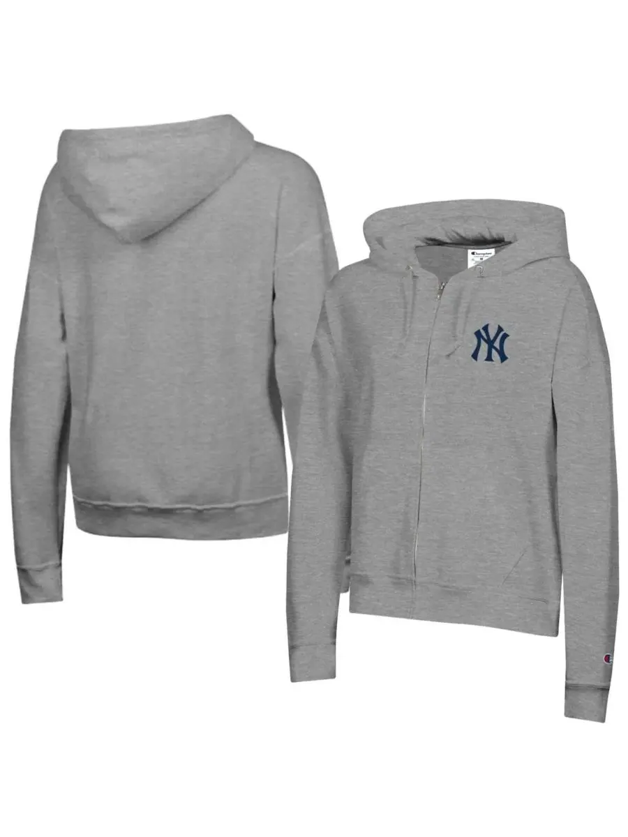 Худи-олимпийка с полной молнией Powerblend Fleece New York Yankees Champion