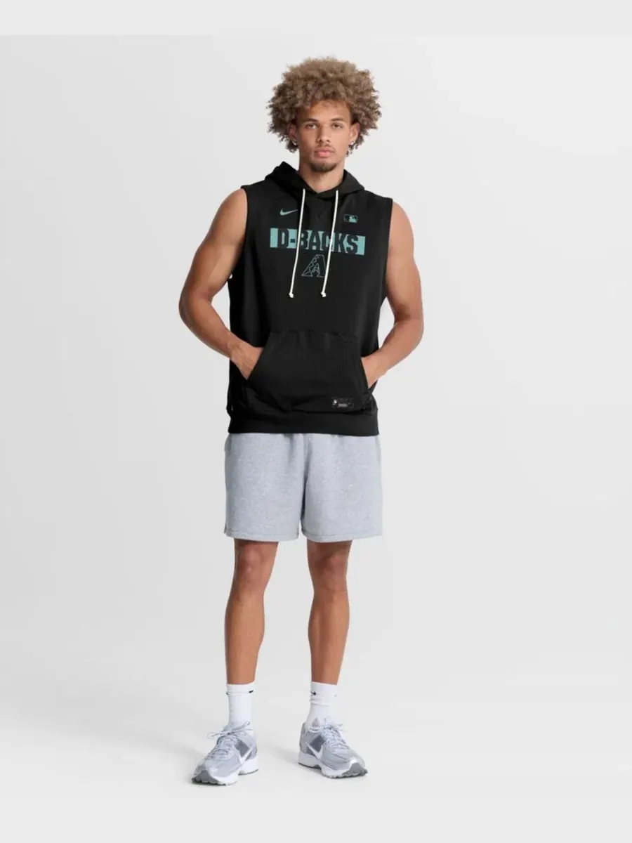 Безрукавка худи с капюшоном Arizona Diamondbacks Nike — изображение 3 из 4, черный