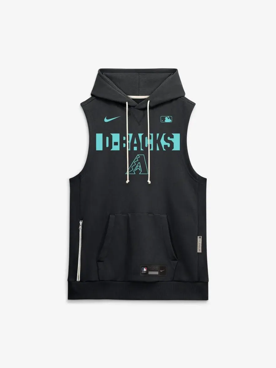 Безрукавка худи с капюшоном Arizona Diamondbacks Nike — изображение 4 из 4, черный