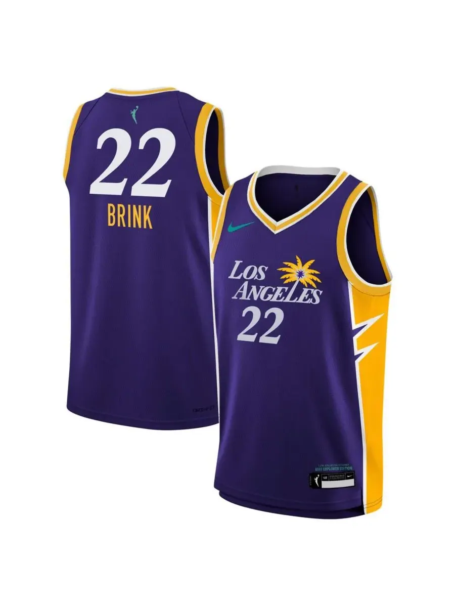 Nike Детская футболка Кэмерона Бринка фиолетового цвета с символикой Los Angeles Sparks — изображение 1 из 3, фиолетовый