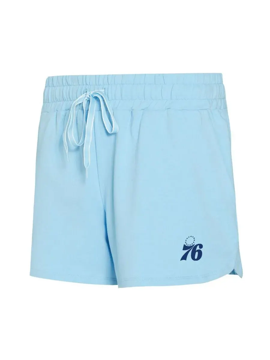 Concepts Sport Женский комплект из двух предметов: светло-голубой топ с длинными рукавами и шорты — изображение 3 из 4