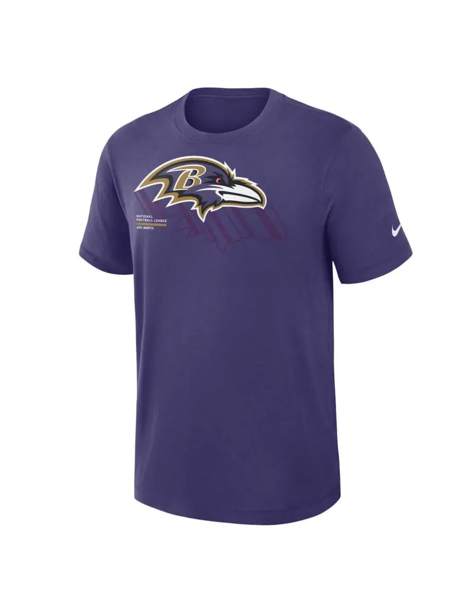 Fanatics Мужская фиолетовая футболка Nike Baltimore Ravens Left End Run Slub Performance — изображение 3 из 3, фиолетовый