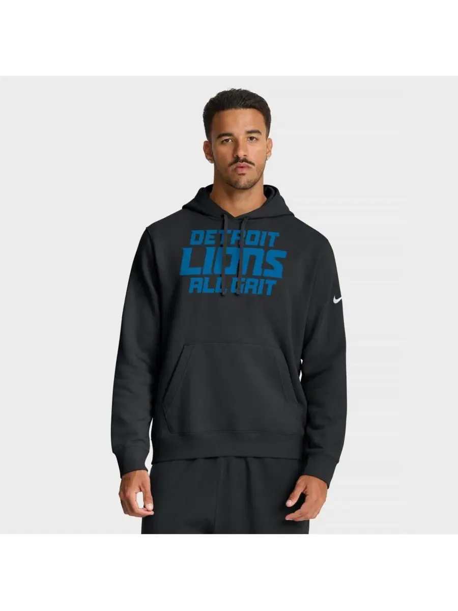 Nike Мужская черная толстовка с логотипом местного клуба Detroit Lions — изображение 1 из 5, черный