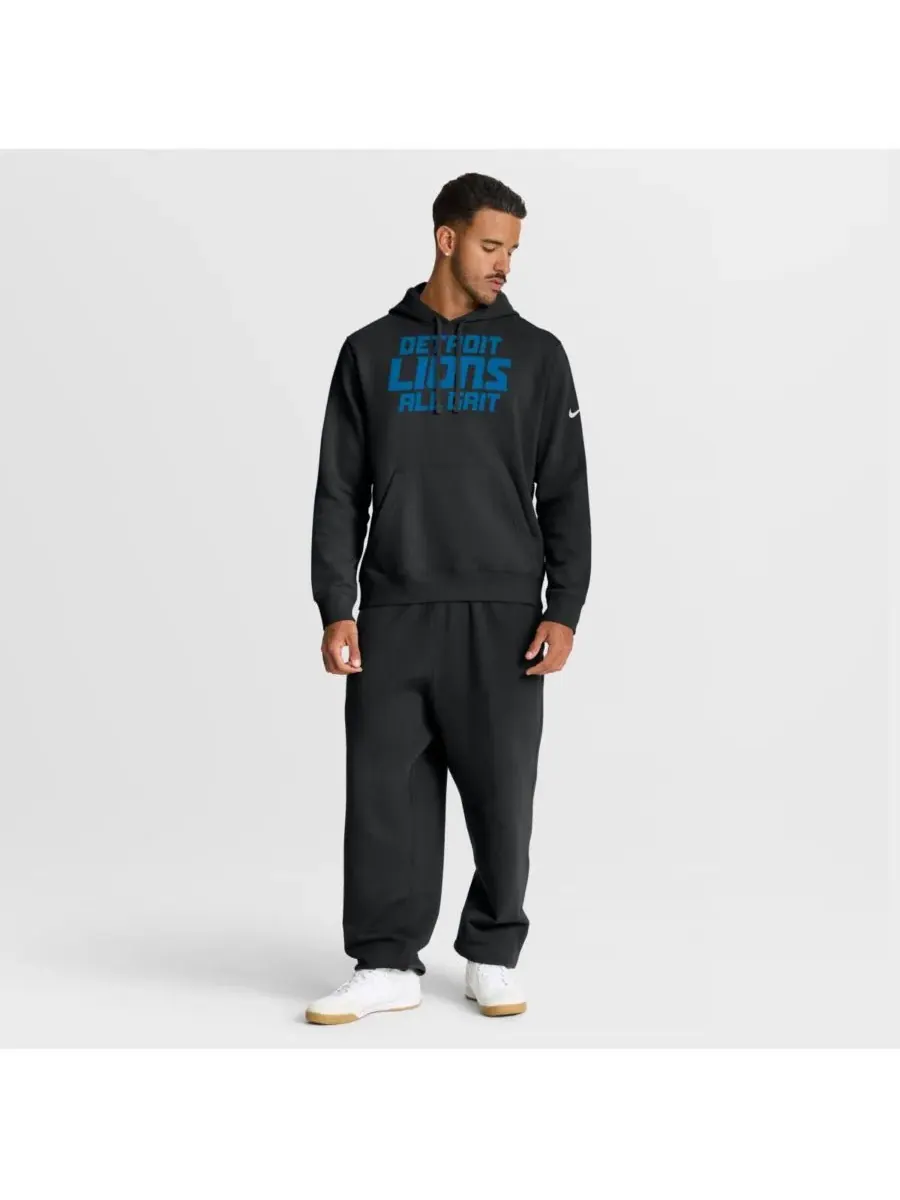 Nike Мужская черная толстовка с логотипом местного клуба Detroit Lions — изображение 3 из 5, черный