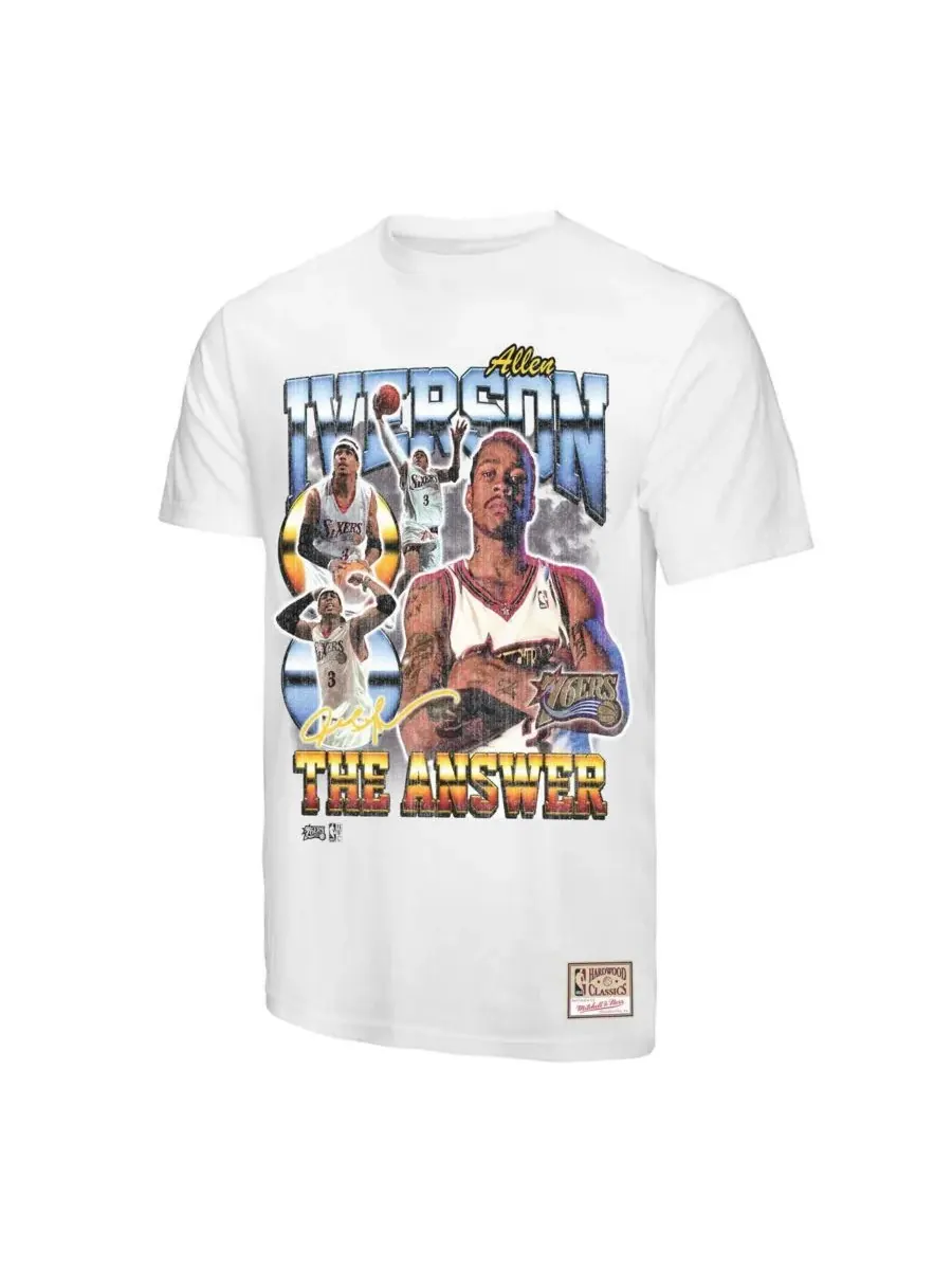 Mitchell & Ness Мужская белая футболка с изображением Аллена Айверсона из команды Philadelphia — изображение 2 из 3, белый