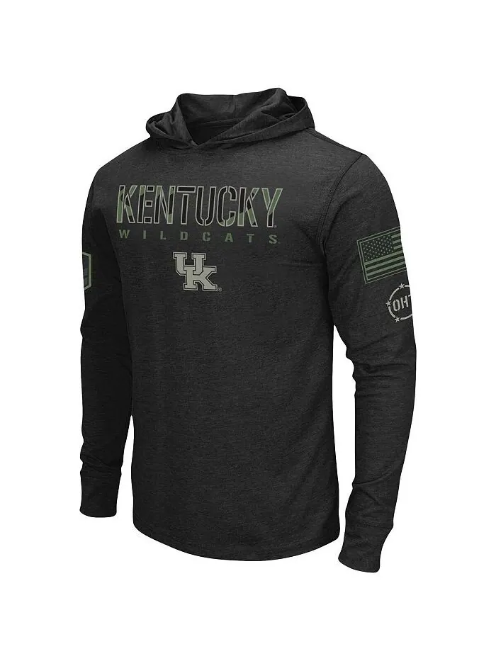 Мужская черная футболка с длинным рукавом и принтом в стиле милитари Kentucky Wildcats OHT Colosseum — изображение 3 из 3