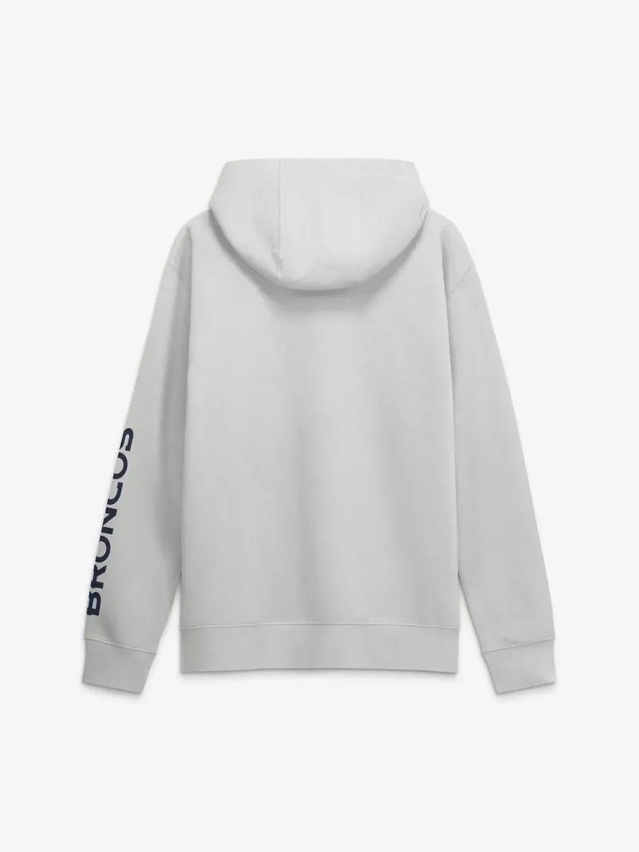 Худи с флиса с полноценной застежкой-молнией Denver Broncos Cool Down Club Nike — изображение 2 из 2, серый