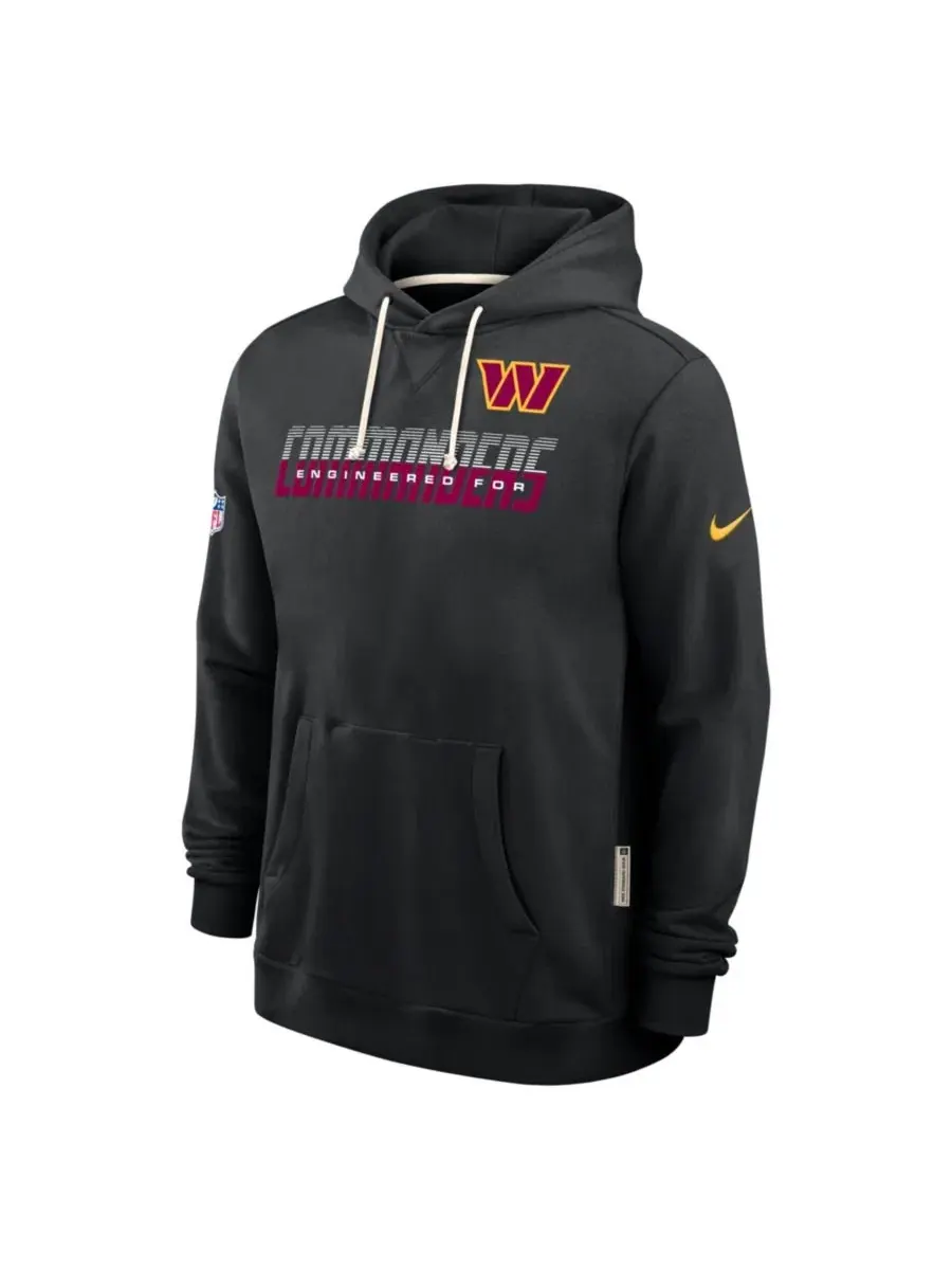 Худи с капюшоном Nike Washington Commanders Sideline Standard Issue Dri-FIT — изображение 2 из 3, черный