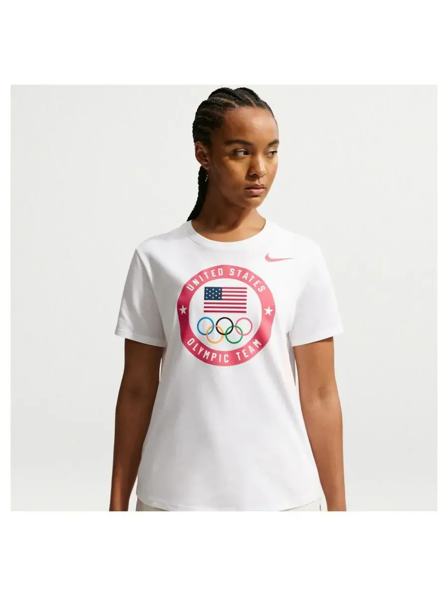 Nike Женская белая футболка ACG с изображением шайбы сборной США — изображение 1 из 2, белый