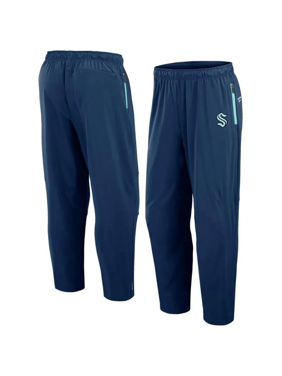 Fanatics Мужские брюки для катка Seattle Kraken Authentic Pro Rink глубокого синего цвета — изображение 1 из 3, светлый синий