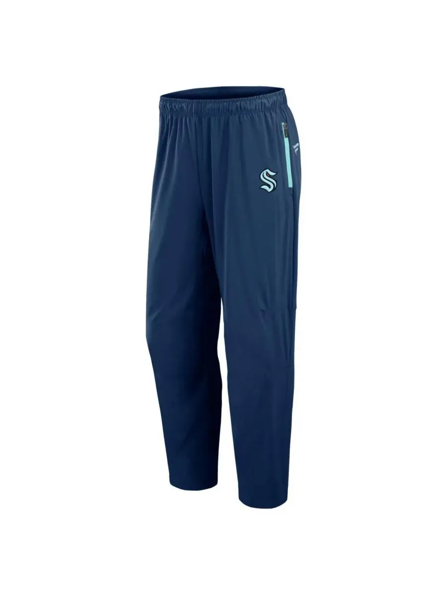Fanatics Мужские брюки для катка Seattle Kraken Authentic Pro Rink глубокого синего цвета — изображение 2 из 3, светлый синий