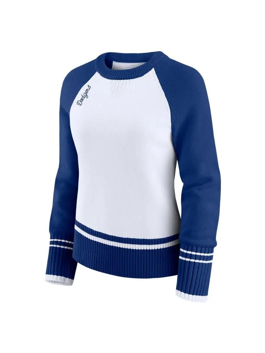 Женский свитер с рукавами реглан и принтом Los Angeles Dodgers WEAR by Erin Andrews — изображение 2 из 3, белый