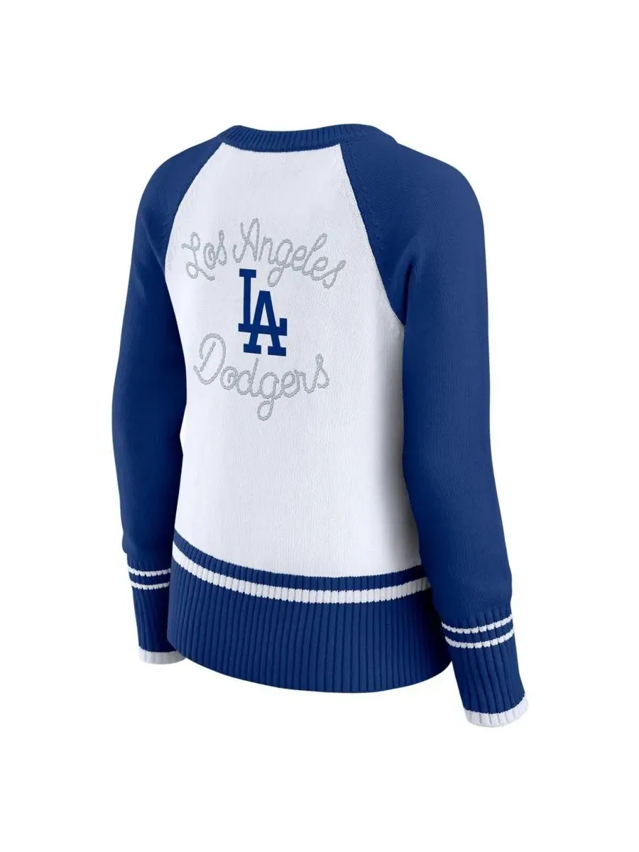 Женский свитер с рукавами реглан и принтом Los Angeles Dodgers WEAR by Erin Andrews — изображение 3 из 3, белый