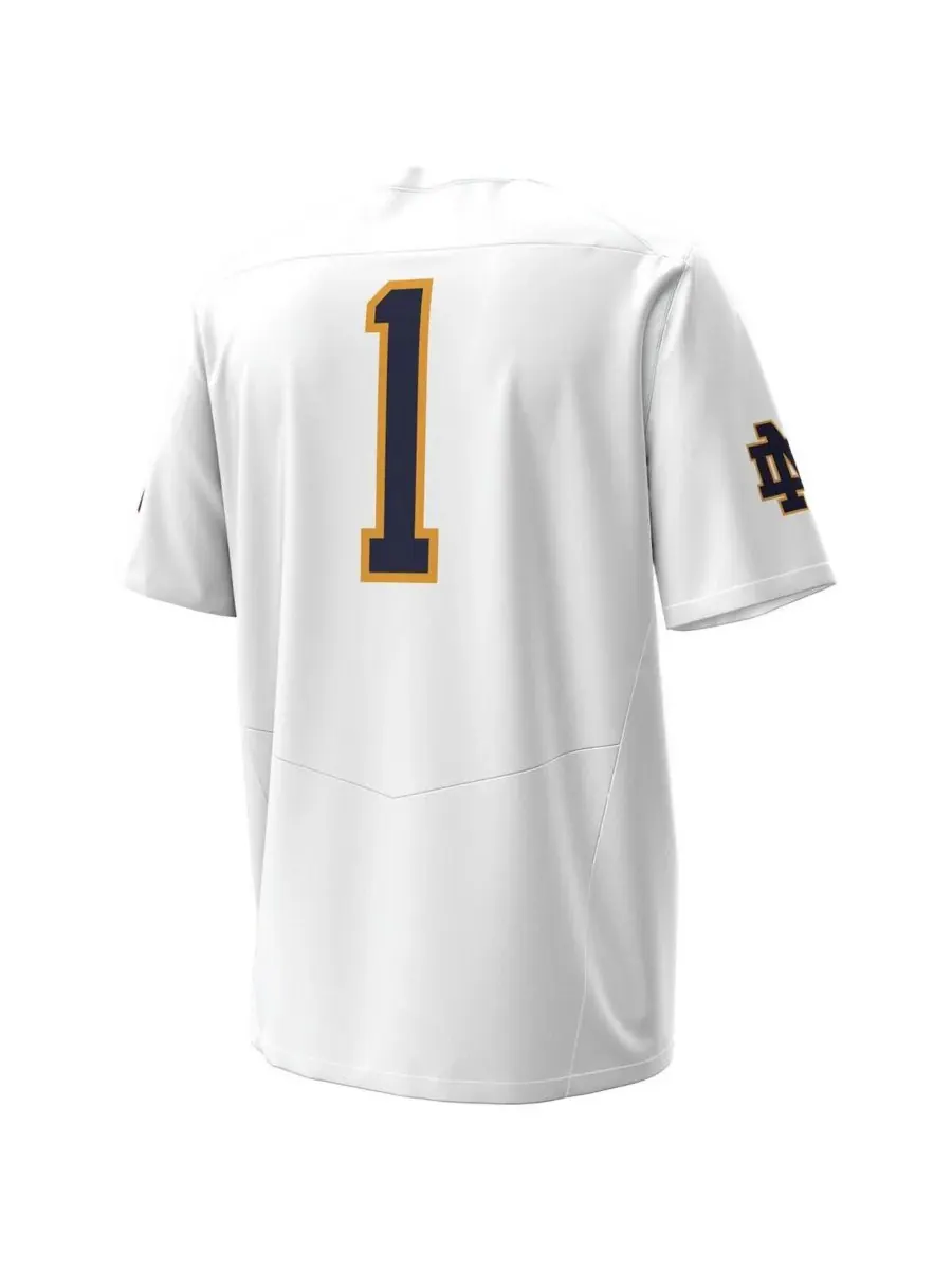 Under Armour Мужская белая футбольная майка Notre Dame Fighting Irish Premier — изображение 3 из 3, белый
