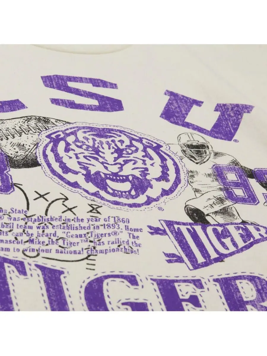 Mitchell & Ness Мужская кремовая футболка LSU Tigers Heritage Scholar — изображение 4 из 5, бежевый