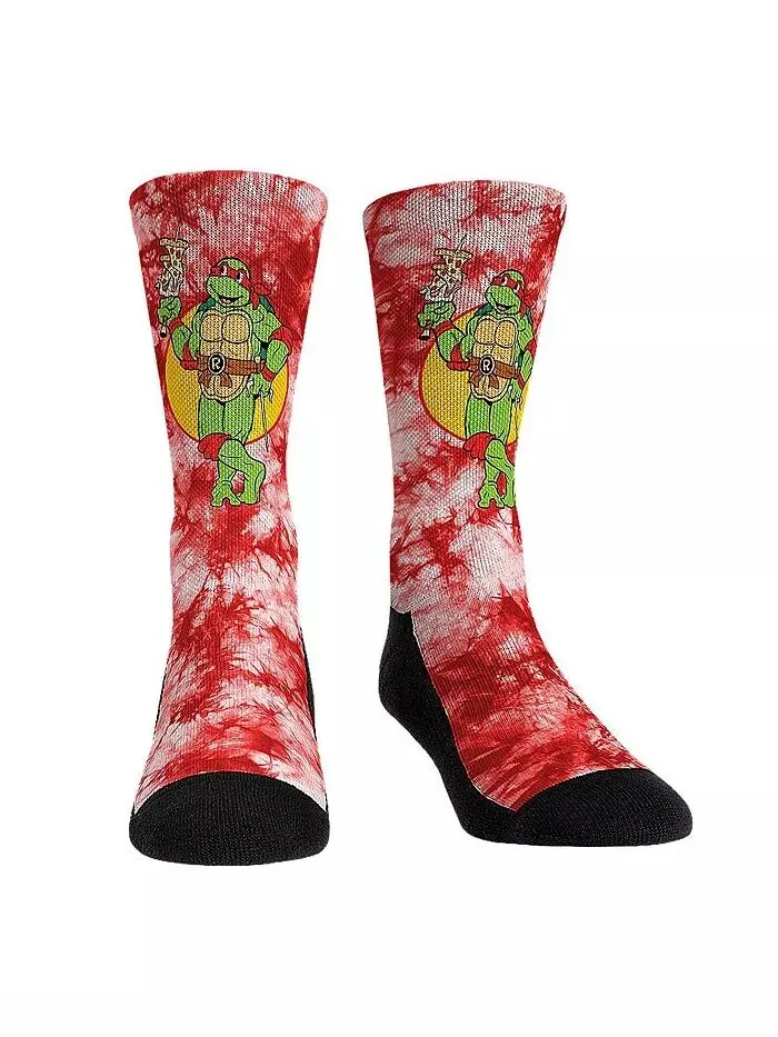 Носки Rock Em унисекс Черепашки-ниндзя Рафаэль носки Tie-Dye Crew Rock 'Em — изображение 1 из 1