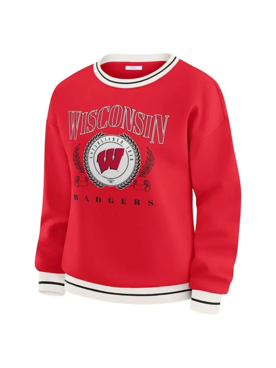 WEAR by Erin Andrews Женская красная толстовка с изображением тюленя и символики команды Wisconsin — изображение 5 из 5