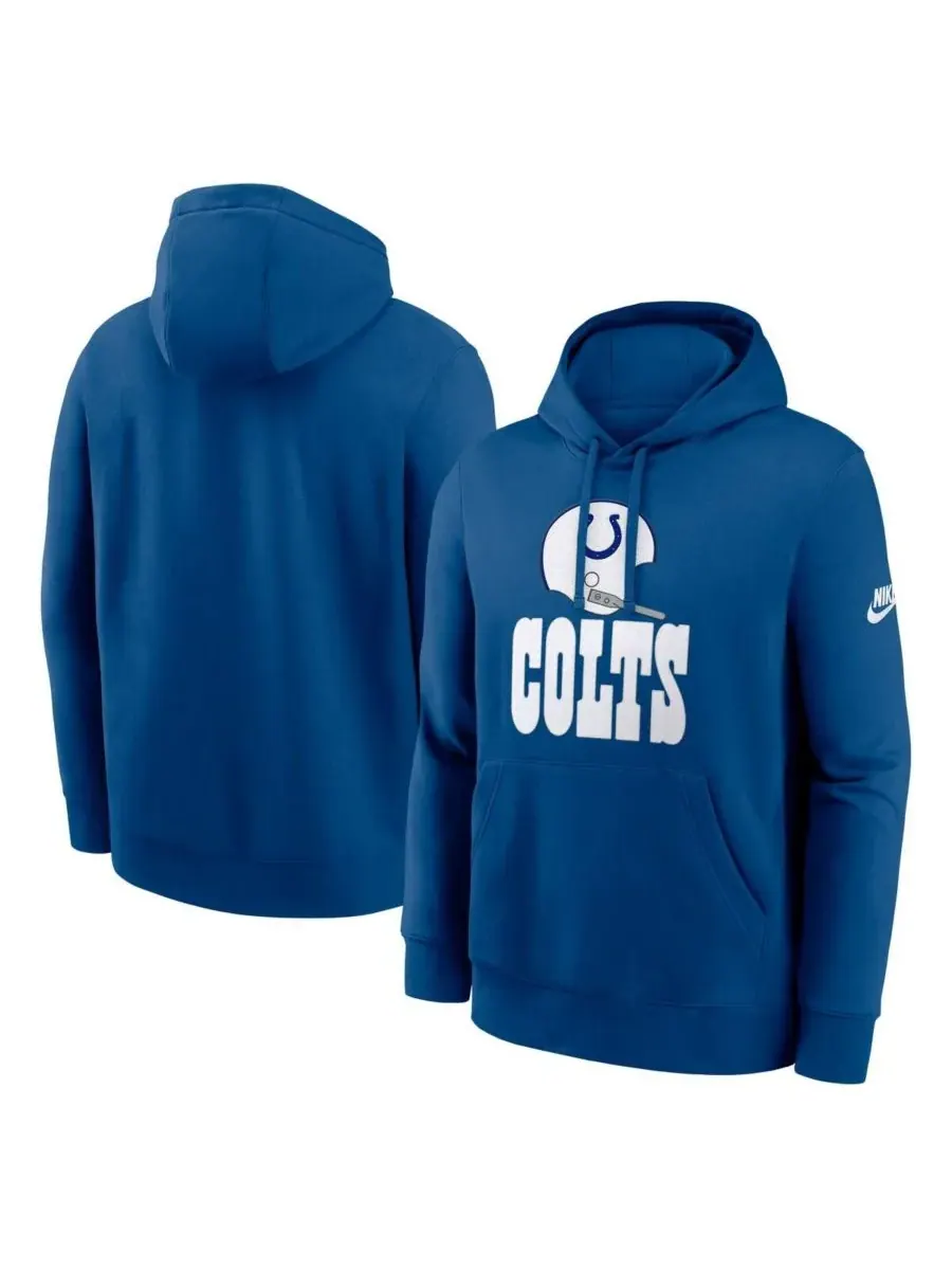 Мужская толстовка с капюшоном Royal Indianapolis Colts Best Season Rewind Club Nike — изображение 1 из 3, королевский