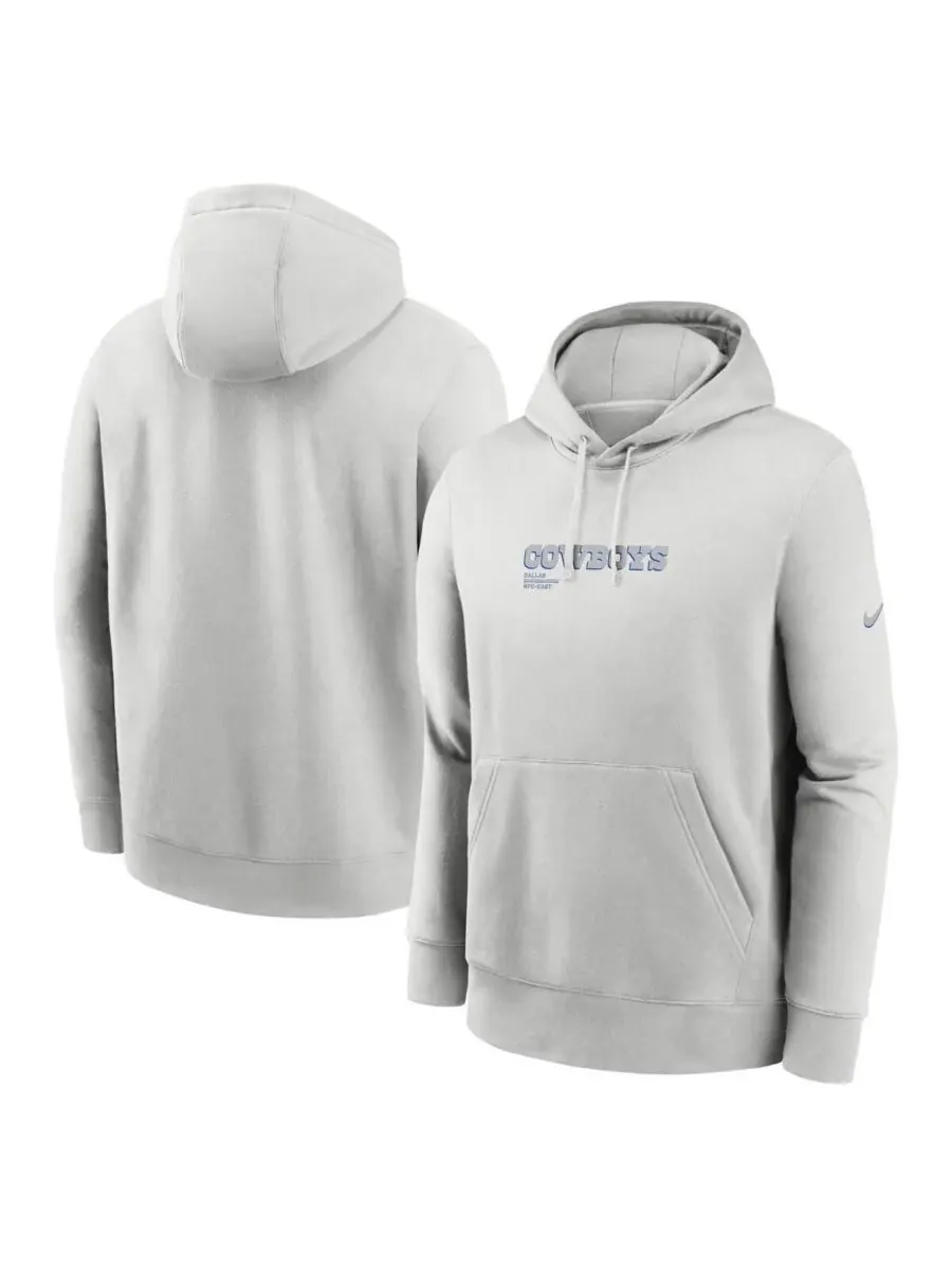 Nike Мужская серая толстовка с капюшоном Dallas Cowboys Edge Pack French Terry Club — изображение 1 из 4, серый