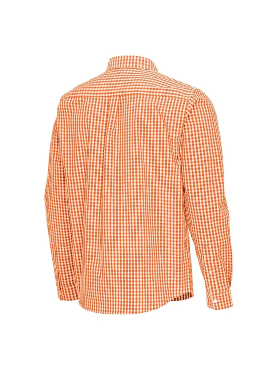 Мужская рубашка с длинным рукавом New York Knicks Ellis Woven Tri-Blend Antigua — изображение 3 из 3, оранжевый