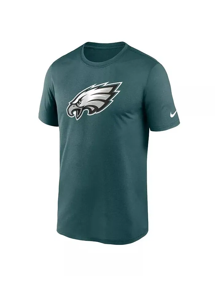 Мужская темно-зеленая футболка Philadelphia Eagles Legend Logo Performance Nike — изображение 2 из 3