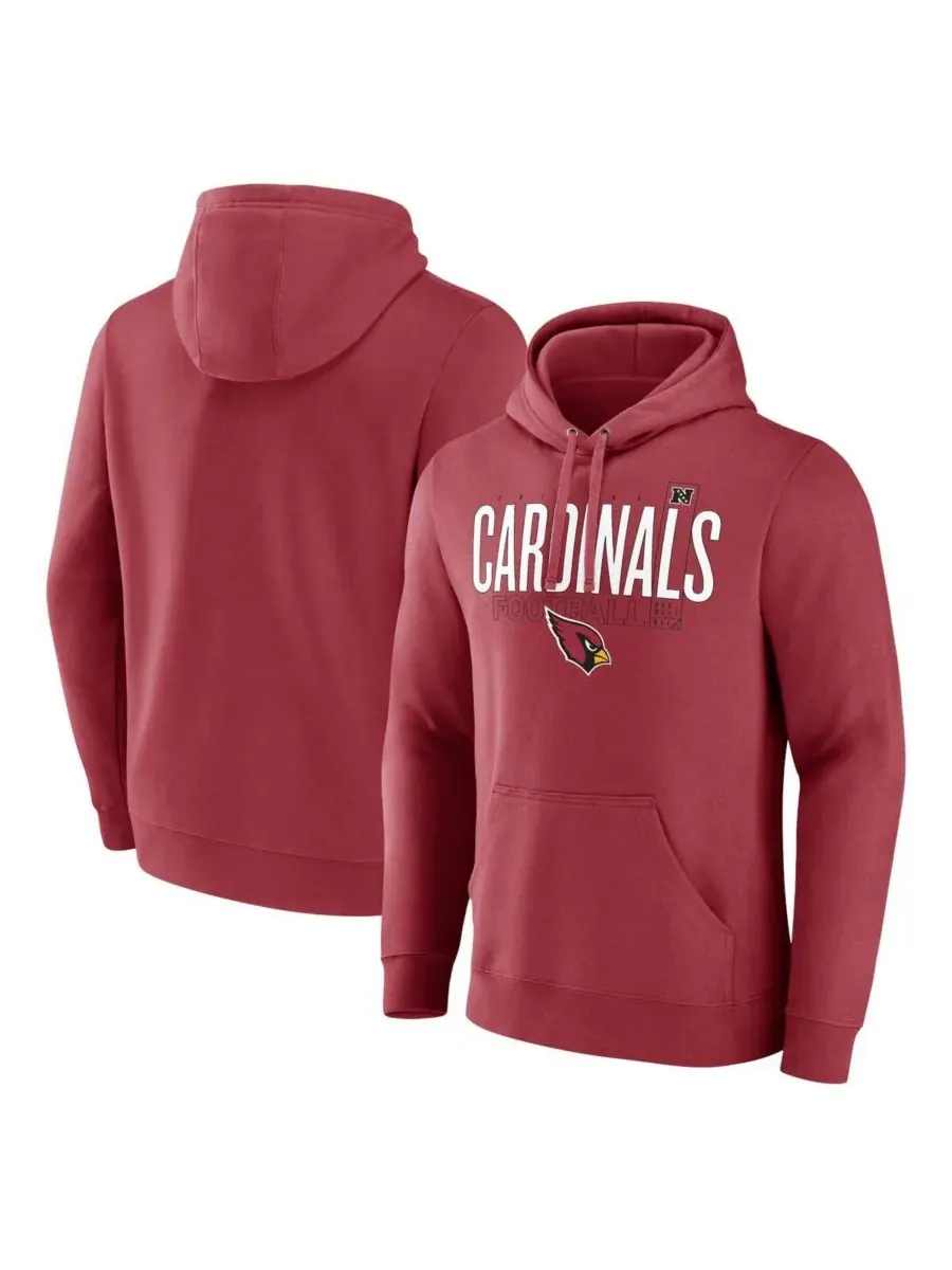 Мужская толстовка с капюшоном Cardinal Arizona Cardinals с контуром пилона Fanatics — изображение 1 из 3, красный