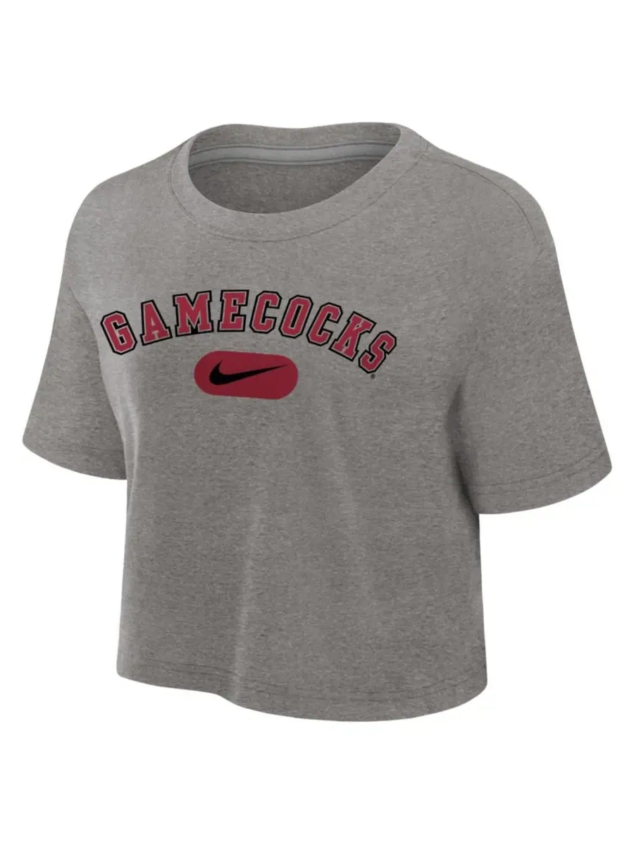 Футболка-кроп Nike Dri-FIT South Carolina Gamecocks — изображение 1 из 1, серый