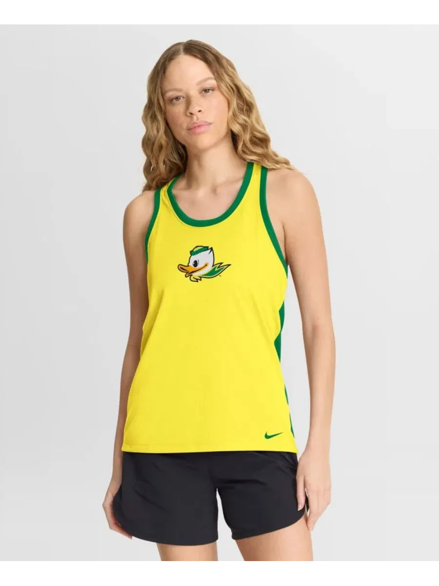 Женская майка-безрукавка с принтом Oregon Ducks Nike — изображение 1 из 5, желтый