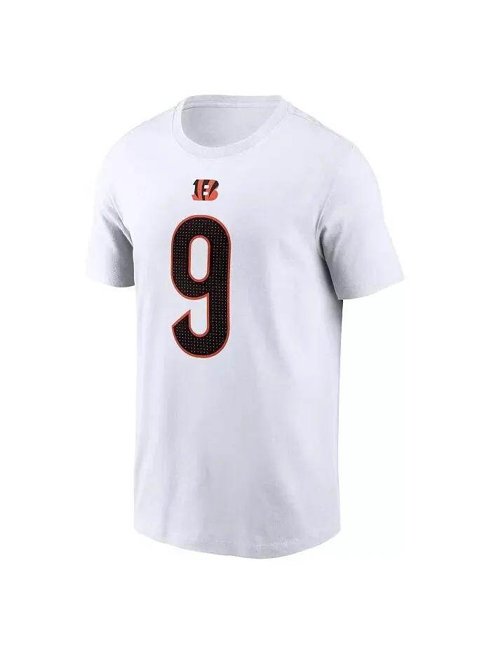 Мужская белая футболка с именем и номером игрока Joe Burrow Cincinnati Bengals Nike — изображение 2 из 3