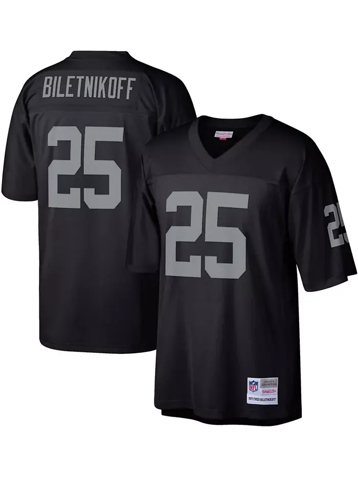 Мужская реплика ретро-джерси Fred Biletnikoff в черном цвете, Las Vegas Raiders, из коллекции