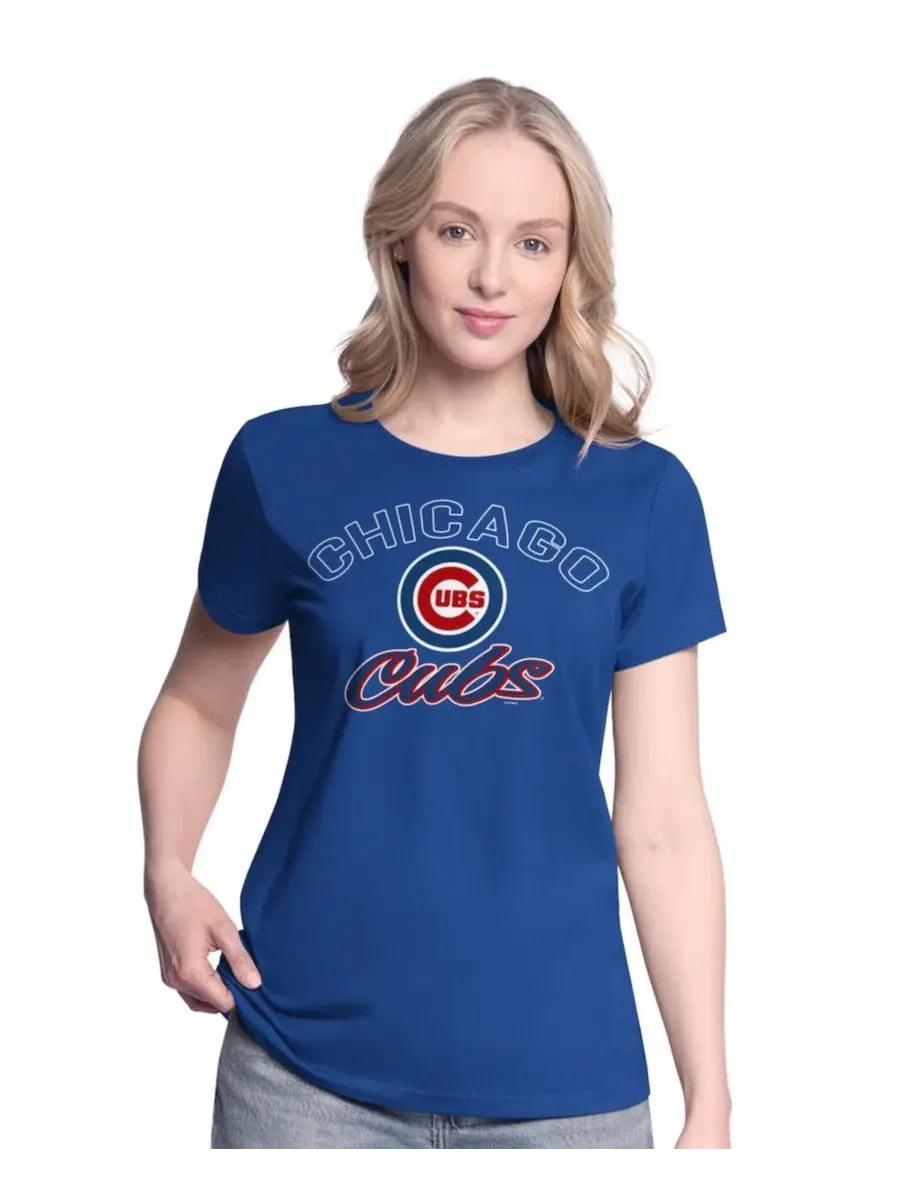 Комплект футболок с коротким и длинным рукавом, с принтом, Chicago Cubs G-III 4Her by Carl Banks — изображение 2 из 5, серый