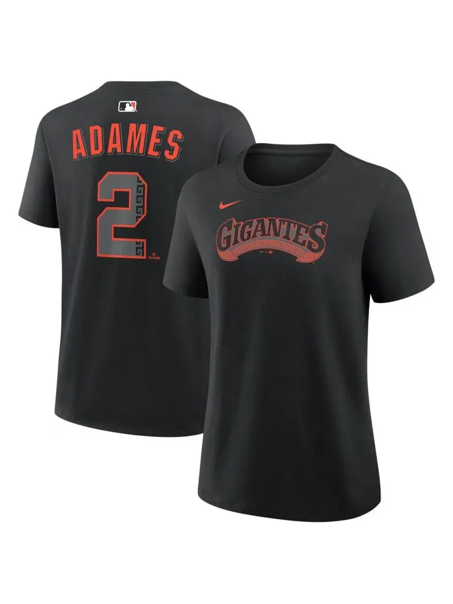 Женская черная футболка Willy Adames San Francisco Giants с альтернативным именем и номером Nike — изображение 1 из 3, черный