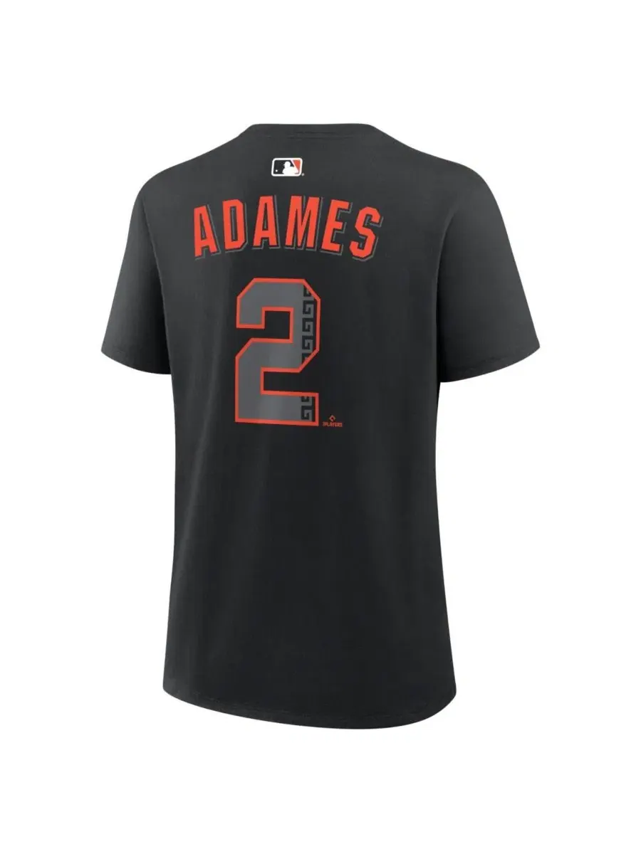 Женская черная футболка Willy Adames San Francisco Giants с альтернативным именем и номером Nike — изображение 3 из 3, черный