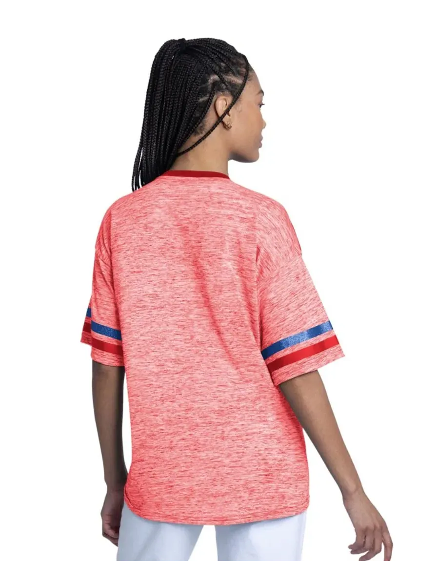 Женская футболка оверсайз с принтом Off-Season Oversized Top G-III 4Her by Carl Banks — изображение 2 из 3, красный