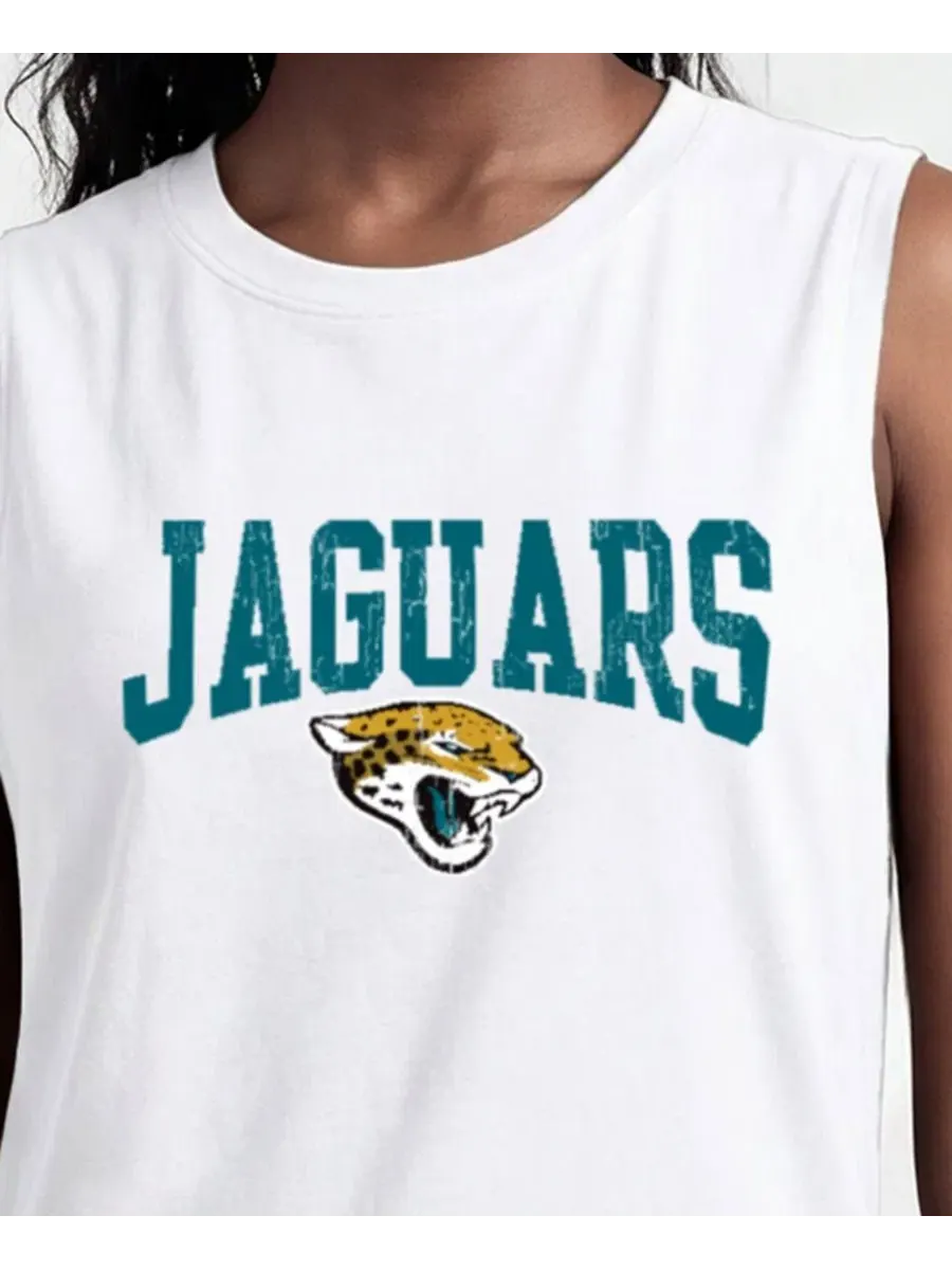 Женская майка-безрукавка с принтом Jacksonville Jaguars Champion — изображение 5 из 5, белый