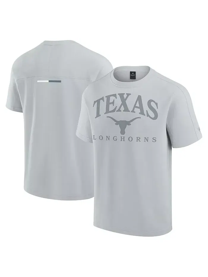 Мужская серая футболка Texas Longhorns Flex Tri-Blend Fanatics — изображение 1 из 3