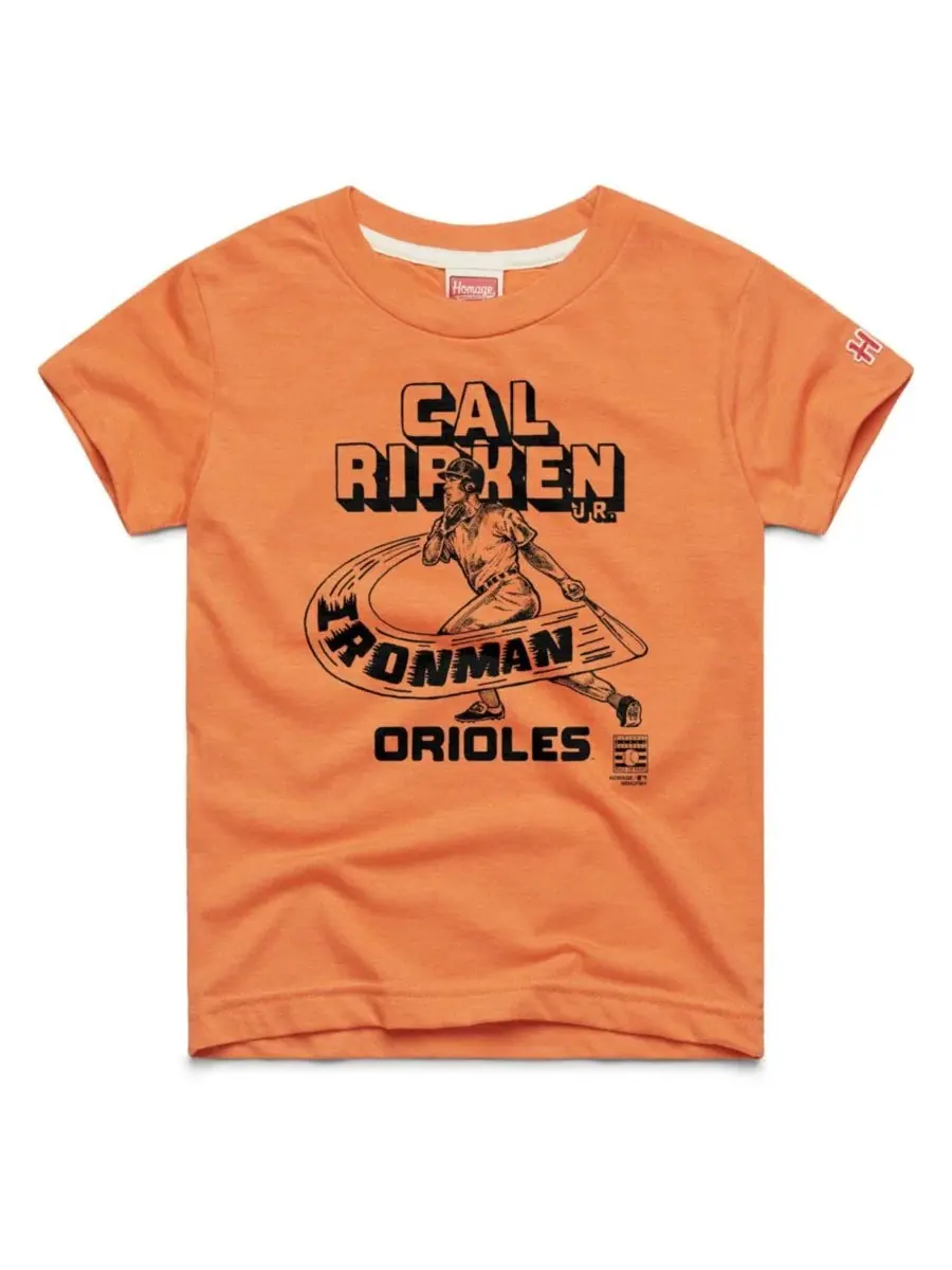 Футболка с принтом Cal Ripken Jr. Cooperstown Collection Homage — изображение 1 из 1, оранжевый