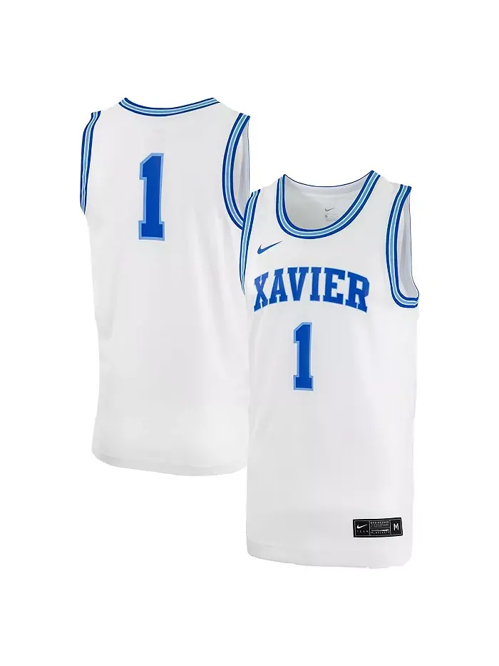 Мужская #0 белая реплика баскетбольной майки Xavier Musketeers Nike — изображение 1 из 3