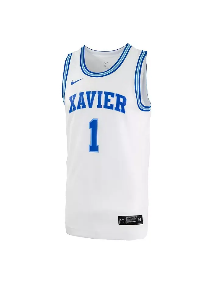 Мужская #0 белая реплика баскетбольной майки Xavier Musketeers Nike — изображение 3 из 3