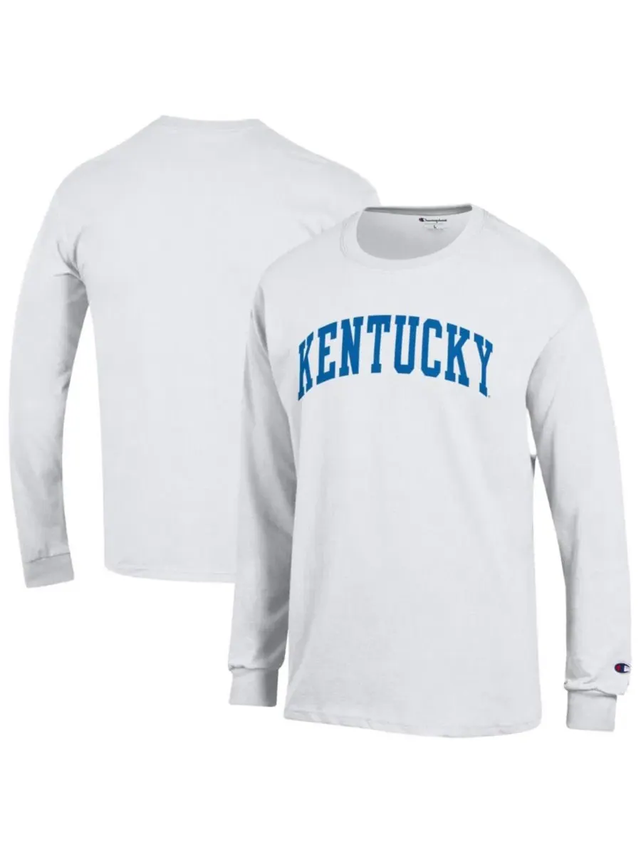 Футболка с длинным рукавом с принтом Kentucky Wildcats Basic Arch Champion — изображение 1 из 3, белый