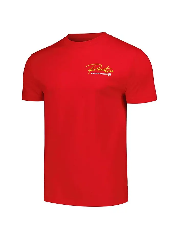 Мужская и женская футболка Red Dodge Powered Primitive Apparel — изображение 3 из 3