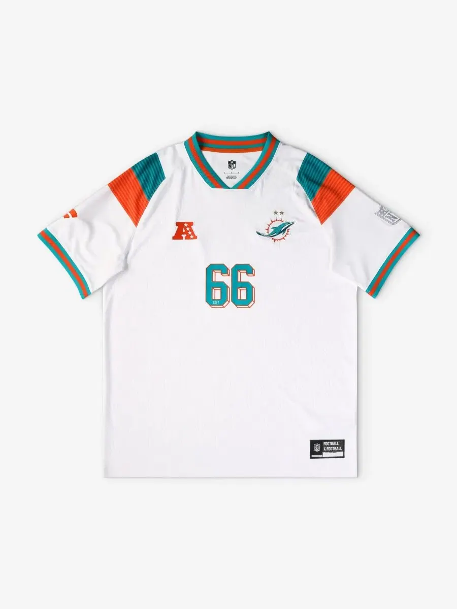 Футболка с V-образным вырезом Miami Dolphins Football x Football Fanatics — изображение 1 из 5, белый