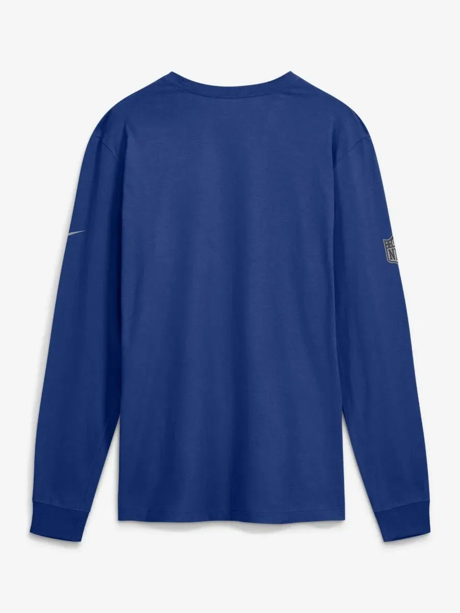 Футболка-лонгслив с длинным рукавом Nike New York Giants Sideline Bold Arch Star Dri-FIT — изображение 2 из 2, королевский